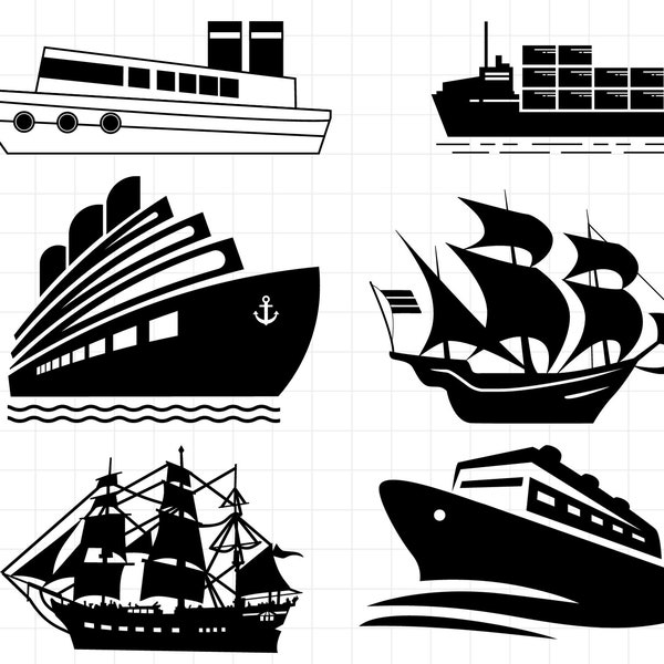 pirate ship svg, Pirate Ship Clipart, Pirate Ship Cricut, Ship svg, Boat svg, Speedboat Svg, Cricut Silhouette