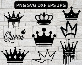 Krone SVG Bundle, königliche Krone SVG, Königin Krone, Prinzessin Krone, König Krone SVG, schwarze Frau Krone svg