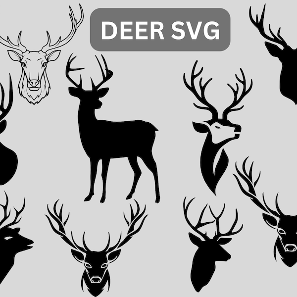 DEER SVG, Deer Mini Svg Bundle, Deer SVG Bundle, Hunting svg , Deer in the Forest svg