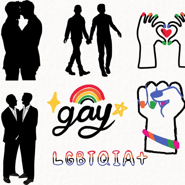 Gay svg, Pride svg, Gay Pride Shirt svg, Gay Festival Outfit svg, LGBT svg, Gay Couple Silhouette,  Homosexual Svg