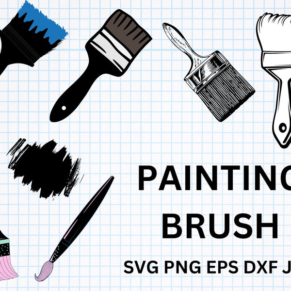 Paint brush svg, Artist Brush, brush svg, Paint brush svg for cricut ,Hand drawn painting , Instant Digital Download