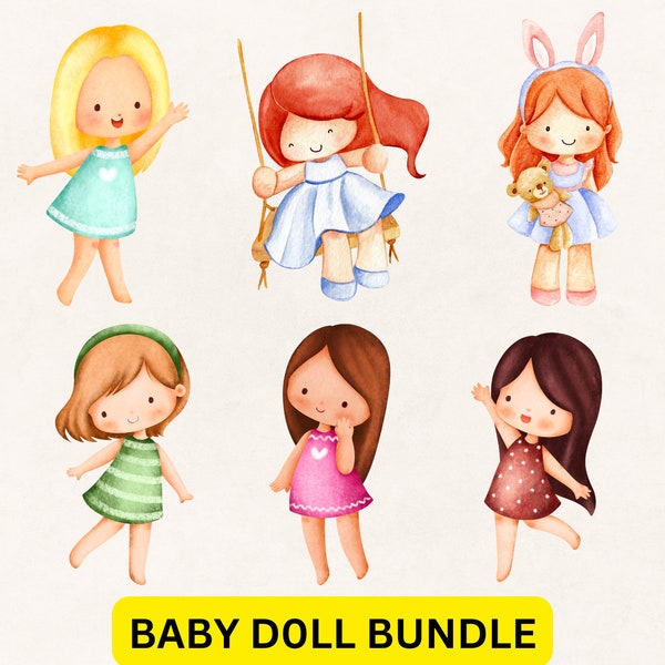 Baby Doll Svg,  Doll Svg, Doll Silhouette, Little Baby Dolls SVG ,  Little Girl Png, Cute Doll Clipart, Instant Download