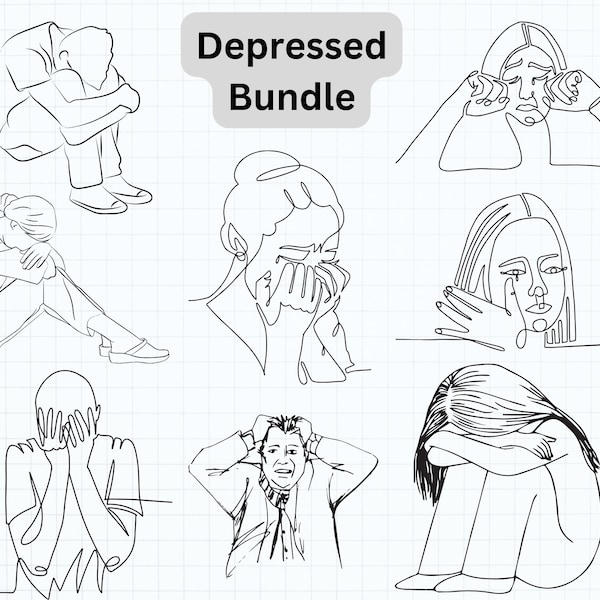 Depressed Lady SVG,  Sad Girl SVG, Crying Woman Eye SVG, girl svg, Broken Heart Svg Files,  Mouth Cry Tear, Broken Heart Clipart