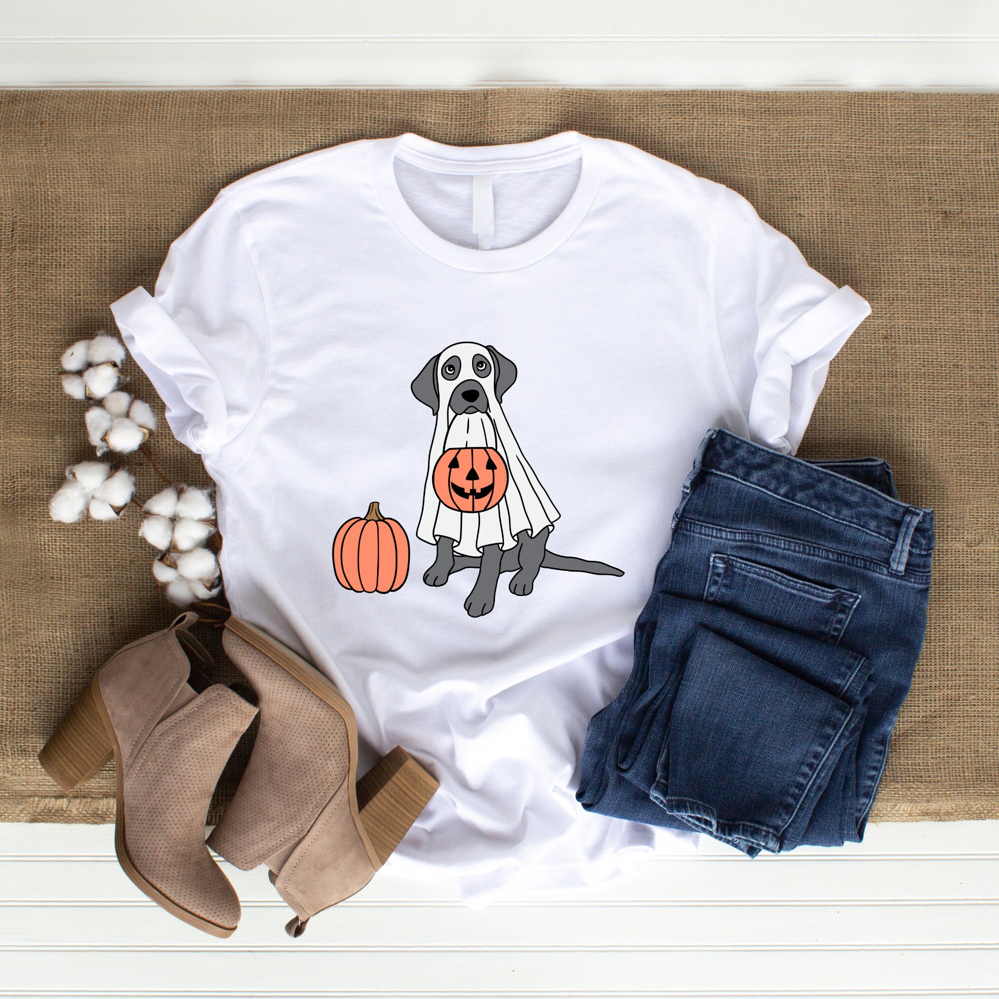 Ghost Dog Halloween Svg , Ghost Dog Retro Spooky Season Svg , Сute ...