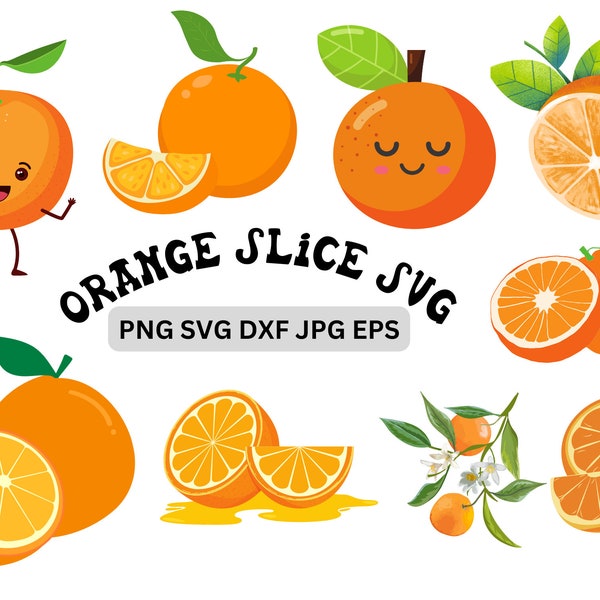 Orange Slice SVG, Orange SVG Files ,orange svg cut file cricut , Oranges Clipart,Furit cut file,