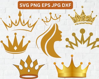 Royal Crown SVG File, Queen Crown SVG, Princess svg, gold queen crown svg, king crown svg, bridal crowns clipart,  Royal Crown Birthday Svg