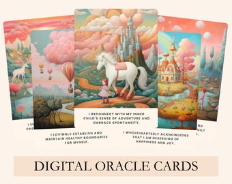 Inner Child Healing Oracle Cards - 30 Affirmation Cards (Digital Download)
