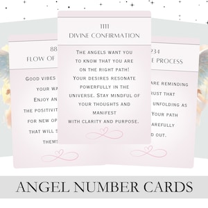Angel Number Cards - Angel Oracle Cards - Angel Numbers - Digital Oracle Cards - Digital Oracle Deck - Spiritual Cards - Digital Download