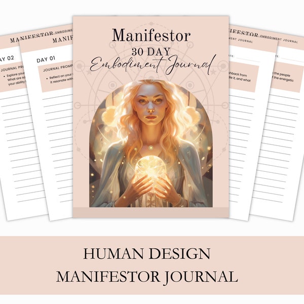 Human Design Manifestor Journal - Human Design Journal - Manifestor - Human Design - Human Design type - Human Design Notebook - Printable.