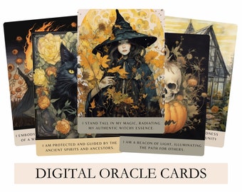 Cartes Oracle de l'amour-propre - Affirmations de la sorcière blanche (téléchargement numérique)