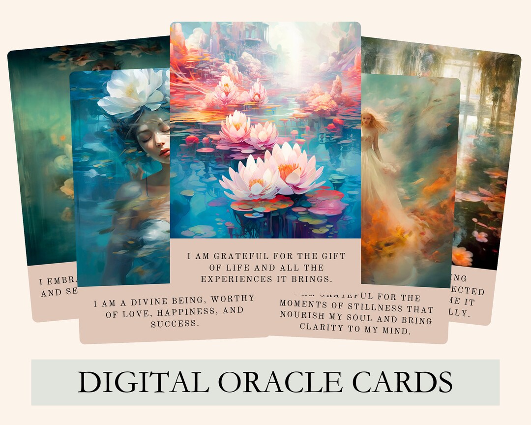 Printable Gratitude Oracle Cards Affirmations Cards Affirmation Oracle