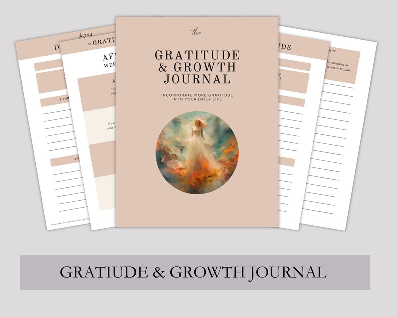 Printable Gratitude Oracle Cards Gratitude Journal Bundle Affirmation