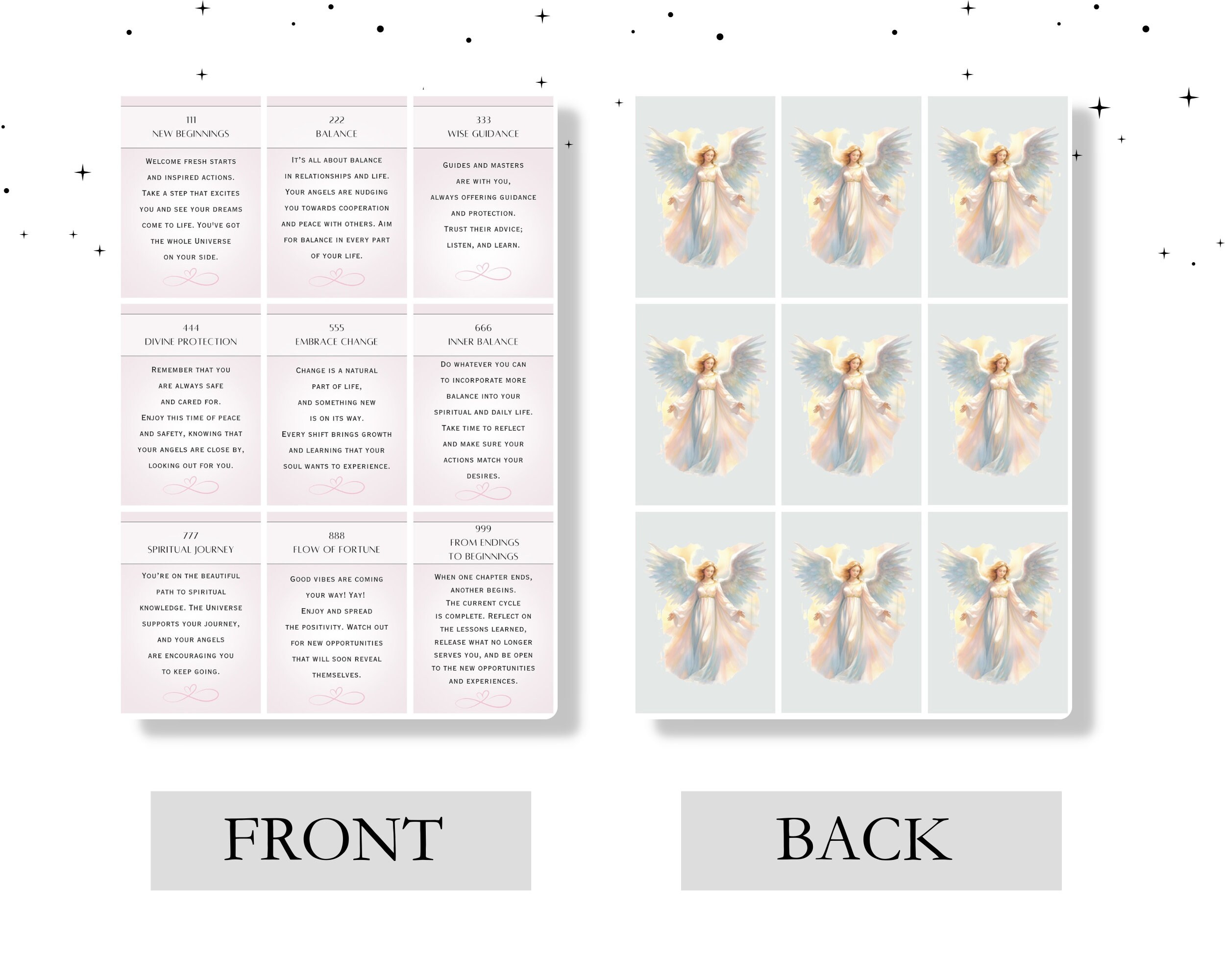 Angel Number Oracle Cards - Printable Spiritual Guidance (digital ...