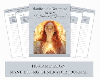 Human Design Manifesting Generator Journal - Human Design Journal - Manifesting Generator - Human Design - Digital Download