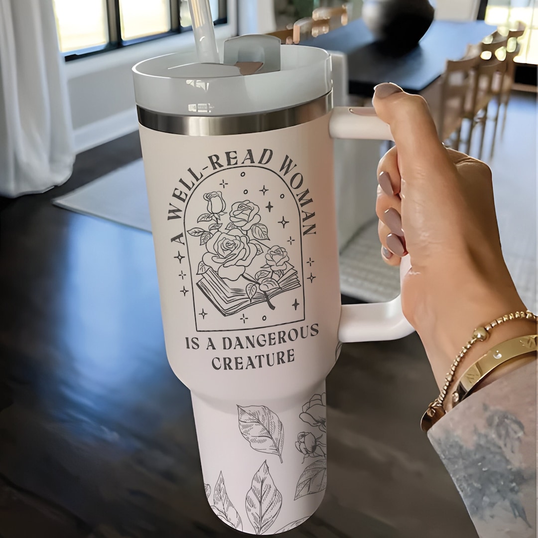 A Well Read Woman Bookish Tumbler 40oz, Book Lovers 40oz Tumbler, Funny ...