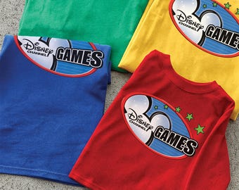 Chemise assortie rétro Disney Channel Games Logo Classic Squad, T-shirt de jeu Disney Mickey, équipe Channel Games, chemise assortie famille Disneyland