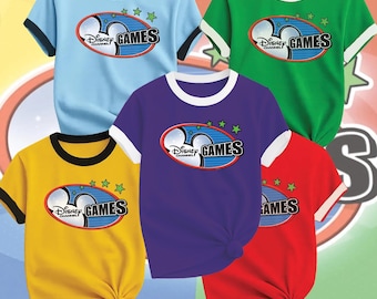 T-shirt de l'équipe Disney Game Channel, ensemble de l'équipe de jeu oreilles de Mickey, chemise de vacances en famille Magic Trip Kingdom, cadeau de t-shirt de groupe assorti pour un ami