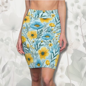 Floral flower pencil skirt online
