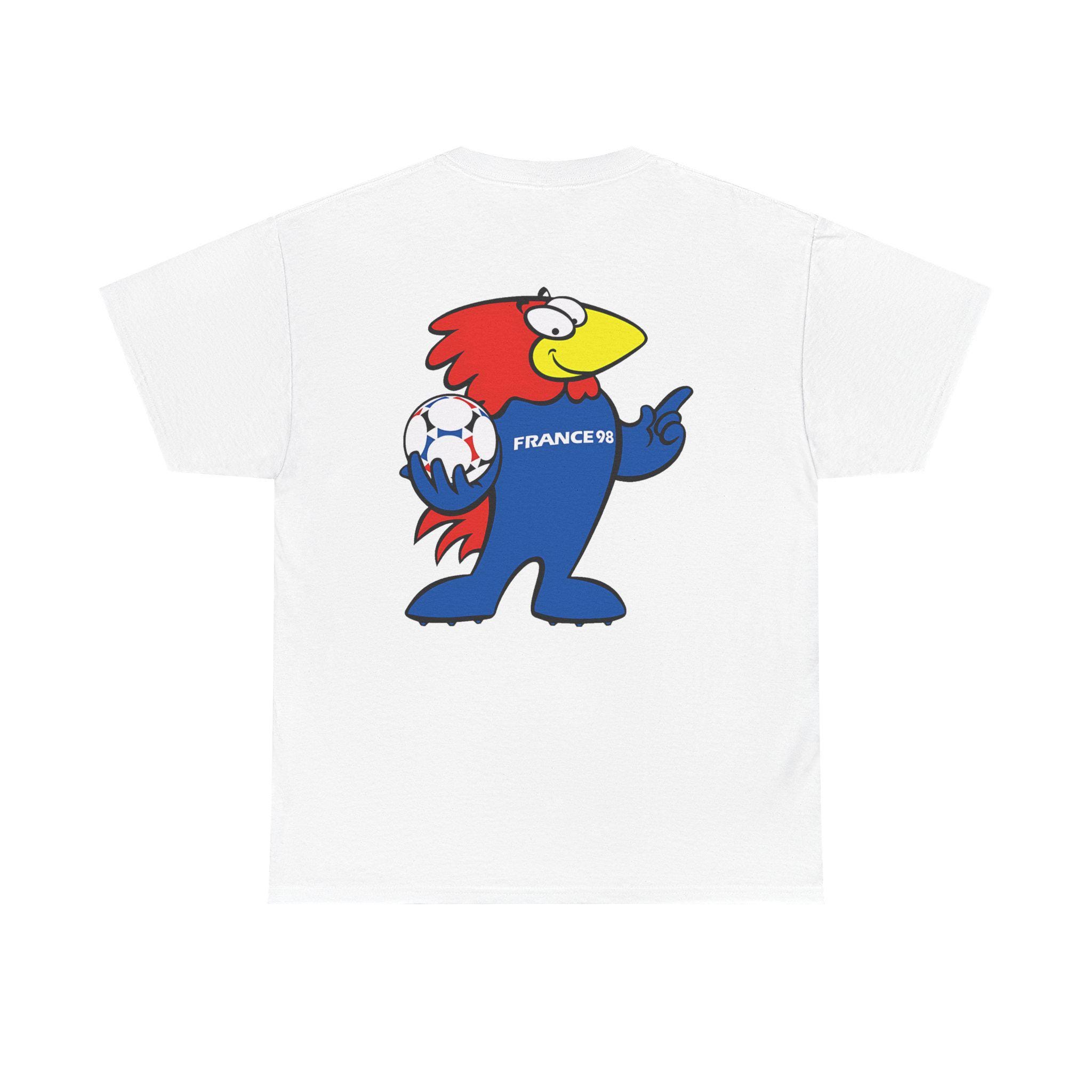 World Cup 98 Footix T-shirt | Soccer World Cup Retro Football - Etsy