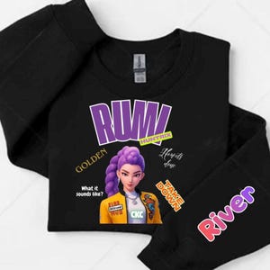 Rumi Huntrix Kids Sweatshirt,K-pop Anime Fan Gift, Girl birthday Gift, Youth Graphic Shirt