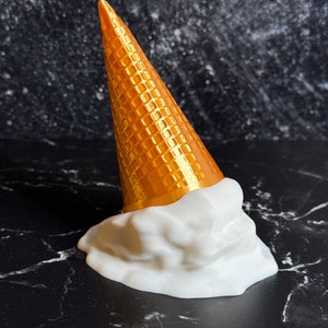 3D Gedruckte Vanille Eistüte Produziert von 3D Kitchen Art