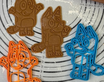 Blue Heeler Red Heeler Sisters - Cookie Cutter -Stamp -  Fondant Set | Play-Doh Stamp Cutter Cookie Cutter & Mold Produced by 3D Kitchen Art