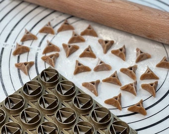 Premium Quality Purim Hamentashen Humentashen x25 MultiCutter Cereal Oznei Haman Cookie Cutter Mold Produced by 3D Kitchen Art