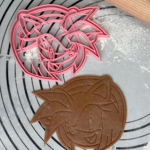 Amy Rose-Kopf der Igel Cookie Cutter und Mould Produziert von 3D Kitchen Art Sonic