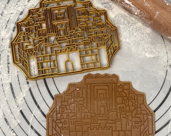 Templo en Jerusalén Templo Sagrado Beit Hamikdash בית המקדש Cortador de galletas producido por 3D Kitchen Art