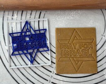 Pray for Israel Cookie Cutter and Mold Produced by 3D Kitchen Art