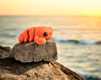 Baby Lobster Articulated Toy 3D Printed Toy Figur Fidget Toy for Autism ADHD - 3D Printed Gift Fidget Toy for Kids