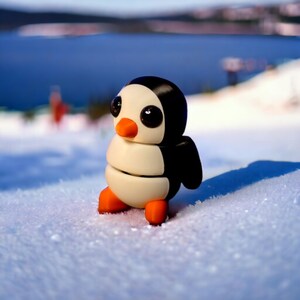 Tiny Penguin Articulated 3D Printed Fidget Toy