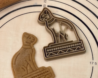 Ancient Egypt Egyptian Cat Goddess  Cookie Cutter & Mold Produced by 3D Kitchen Art Set