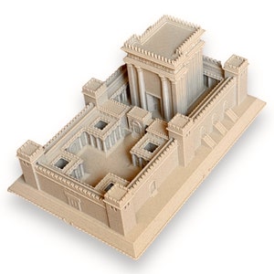 Giant (15”x10”x7” in) Second Temple in Jerusalem Holy Temple Beit Hamikdash בית המקדש  Produced by 3D Kitchen Art