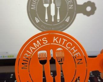 CUSTOM STENCIL Personalized Stencil Coffee, Cupcake, Bread, Cappuccino Produced by 3D Kitchen Art