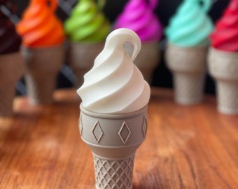 3D Printed “Vanilla ” Ice Cream Cone Box Produced by 3D Kitchen Art