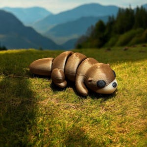 Articulated Toy 3D Printed Toy Figur Fidget Toy for Autism ADHD - 3D Printed Gift Fidget Toy for Kids (Baby Otter)