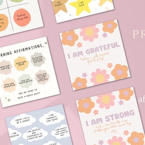 Kids Affirmations | Kids Affirmation Wall Art | Kids Affirmation Printables | Affirmation Cards Printable | Positive Affirmations |