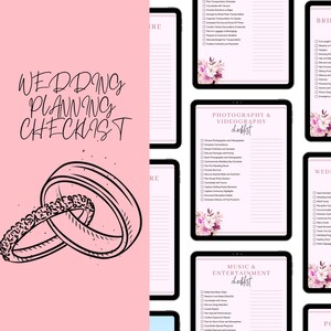 12 Wedding planning checklists, digital checklists, easy to use checklists, organize your plans, wedding planning, printable.