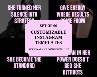 Boss Energy Instagram Post Templates | Customizable in Canva | Bold Social Media Templates for Coaches, Entrepreneurs & Girl Bosses