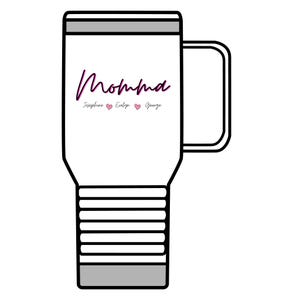 Personalized Travel Mug for Mom, Unique Coffee Mug, Insulated Drinkware, Mother&#39;s Day Gift, Custom Travel Cup with Names