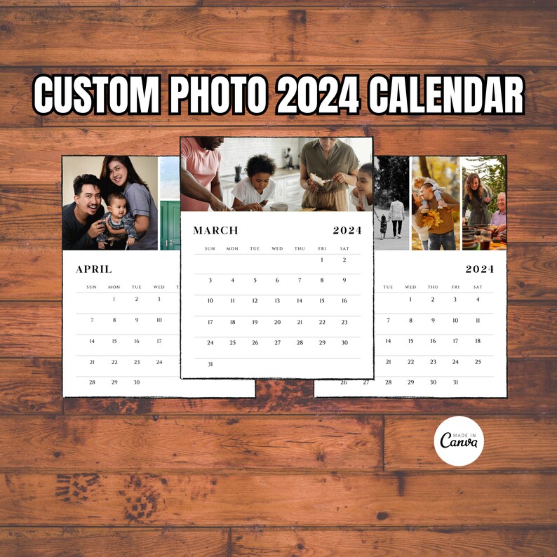 Personalized Calendar Temple 2024, Custom Family Photo Calendar