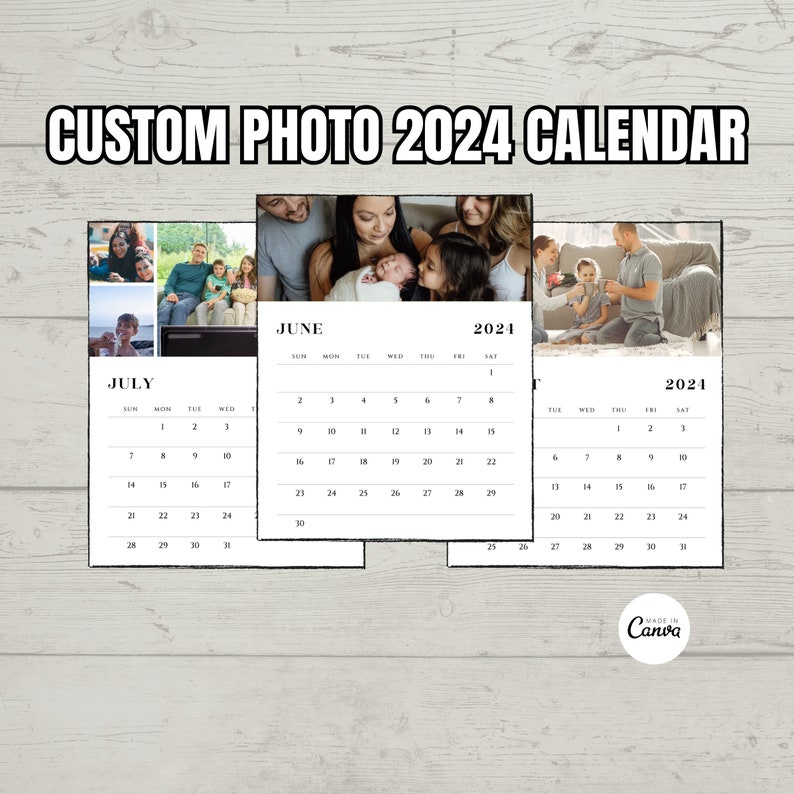 Personalized Calendar Temple 2024, Custom Family Photo Calendar