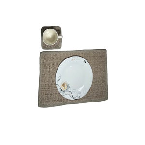 Hemp Table Placemat & Coaster set | Hemp Table Mat and Coaster set |