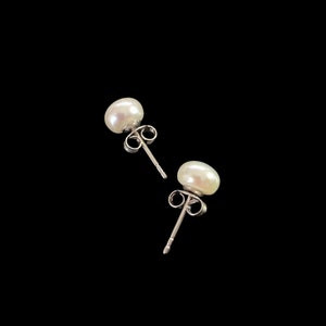 Moonlight Sterling Silver Pearl Earrings
