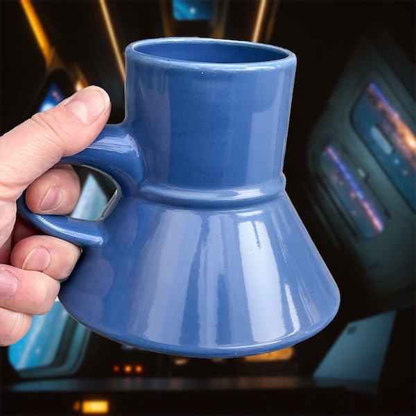 Little Blue Raktajino Replica | Replimat | Tarkalean Tea Cup | DS9 | Deep Space Mug