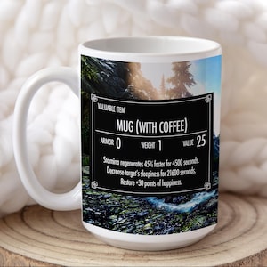 Mug With Coffee | Customised Item Scrolls | Personalised Elder Gaming Message