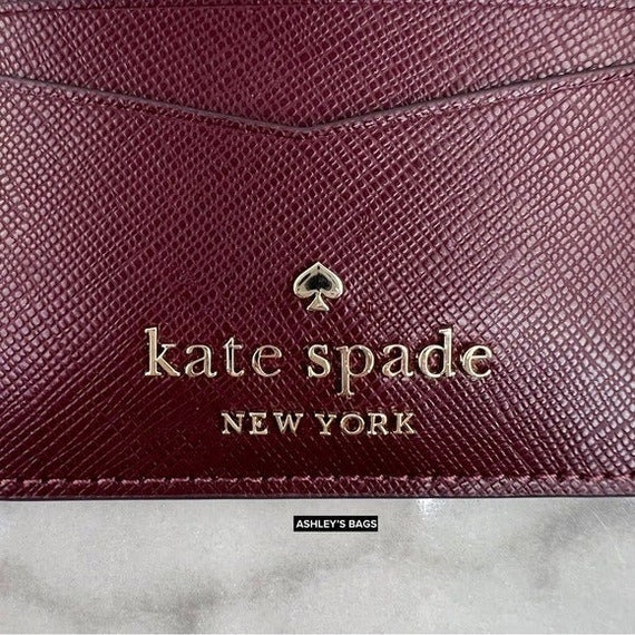 Kate Spade Staci Colorblock Saffiano Leather Slim Card Holder