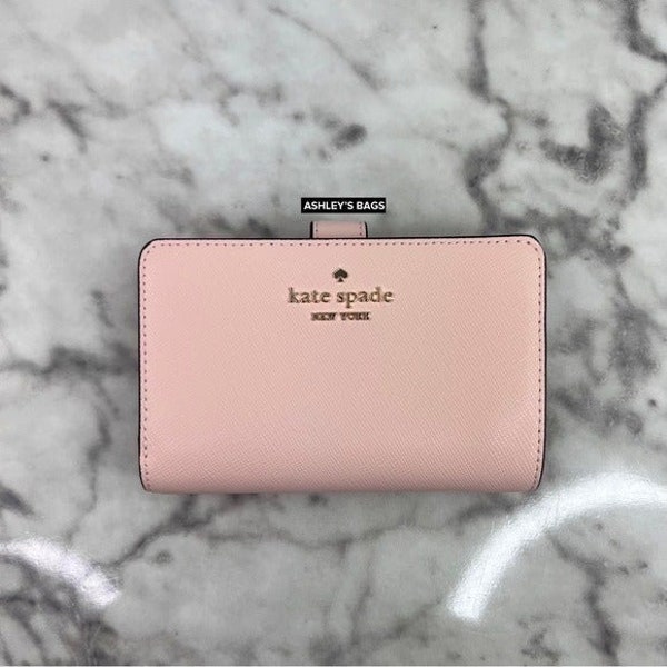 Kate Spade Madison Medium Compact Bifold Wallet In Conch Pink