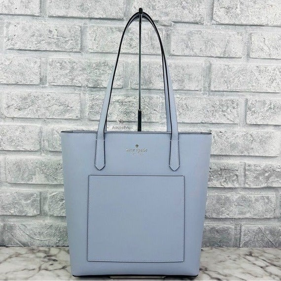 Kate Spade Staci Saffiano Leather Flap Shoulder Bag Crossbody Light Blue  Pale Hydra